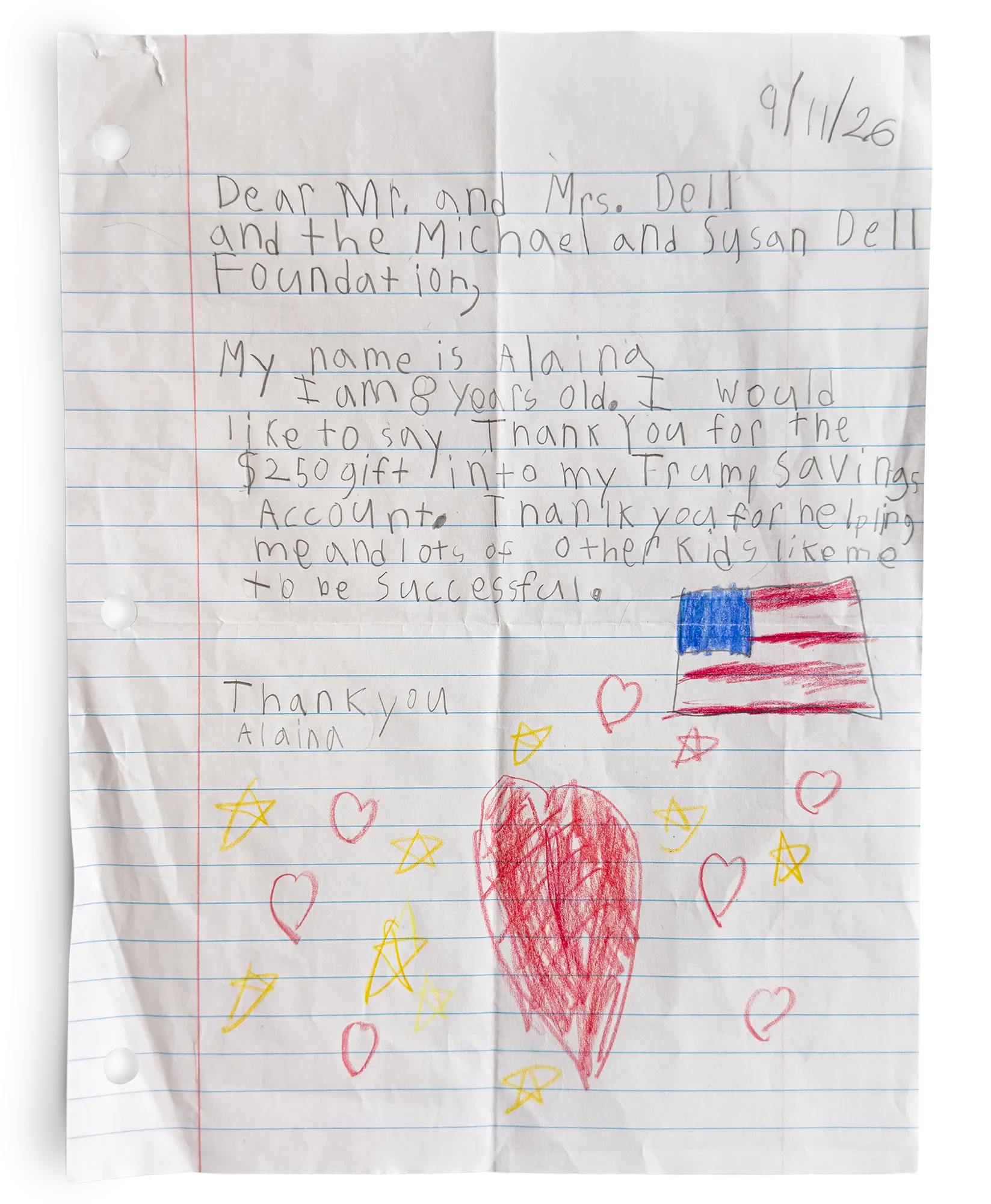 Image of a Letter from a Family