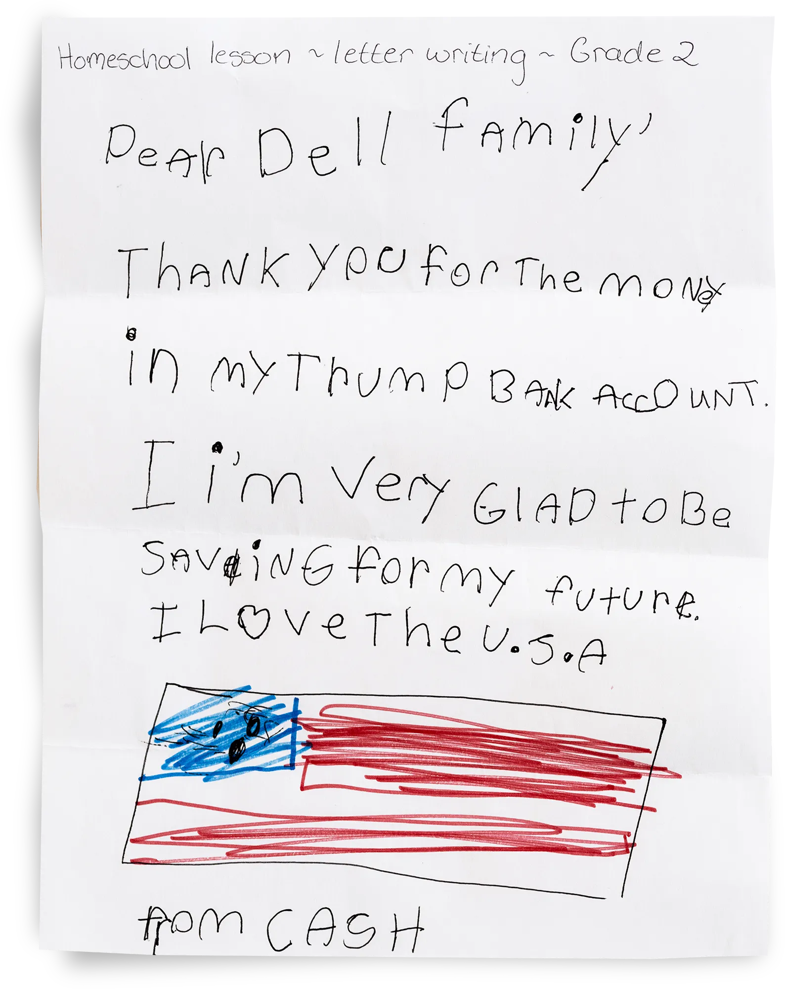Image of a Letter from a Family