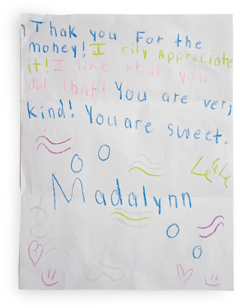 Image of a Letter from a Family