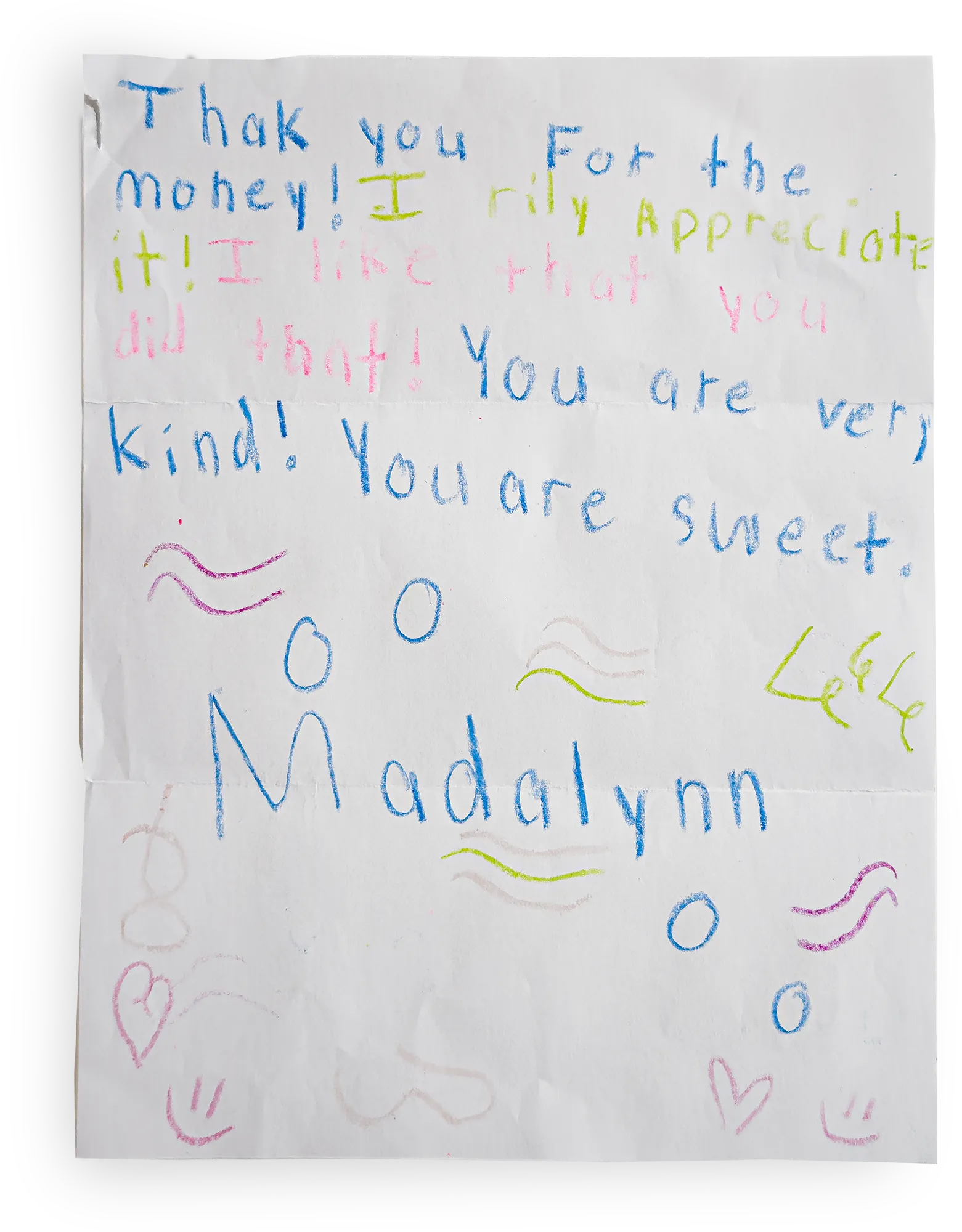 Image of a Letter from a Family