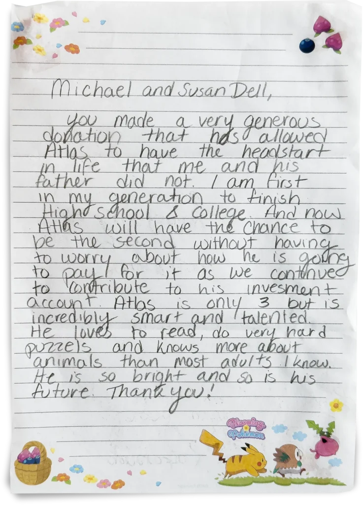 Image of a Letter from a Family